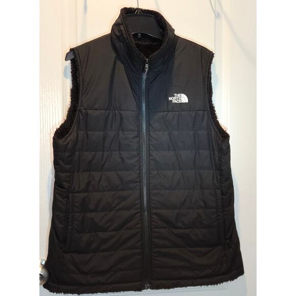 The North Face reversible vest black M/L puffer fleece unisex see measurements - Picture 1 of 8